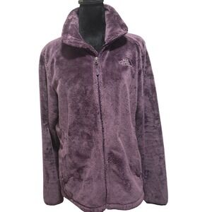 The North Face Osito Fleece Jacket Women's L Purple Full Zip Cozy Warm Outerwear